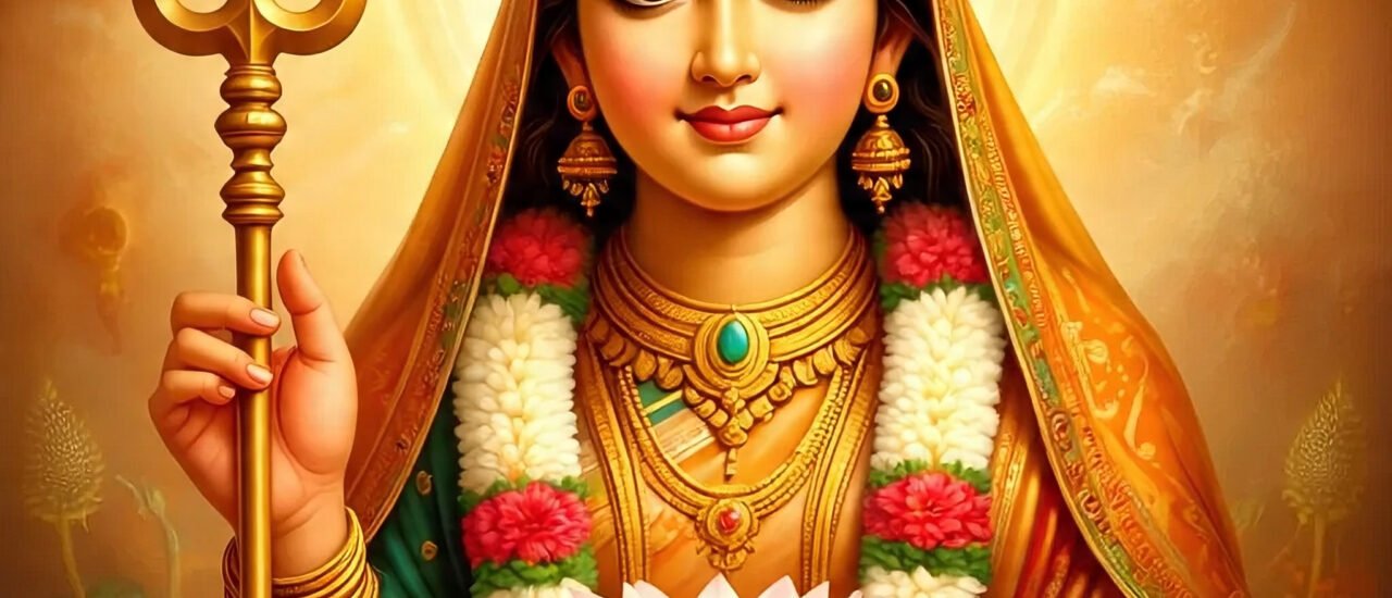 Navratri First Day Maa Shailputri - Happy Navratri at Bharatiya.Yoga let's draw inspiration from Maa Shailputri's attributes and strive to embody them in our own lives.